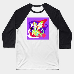 purple kaiju manticore ecopop monster art Baseball T-Shirt